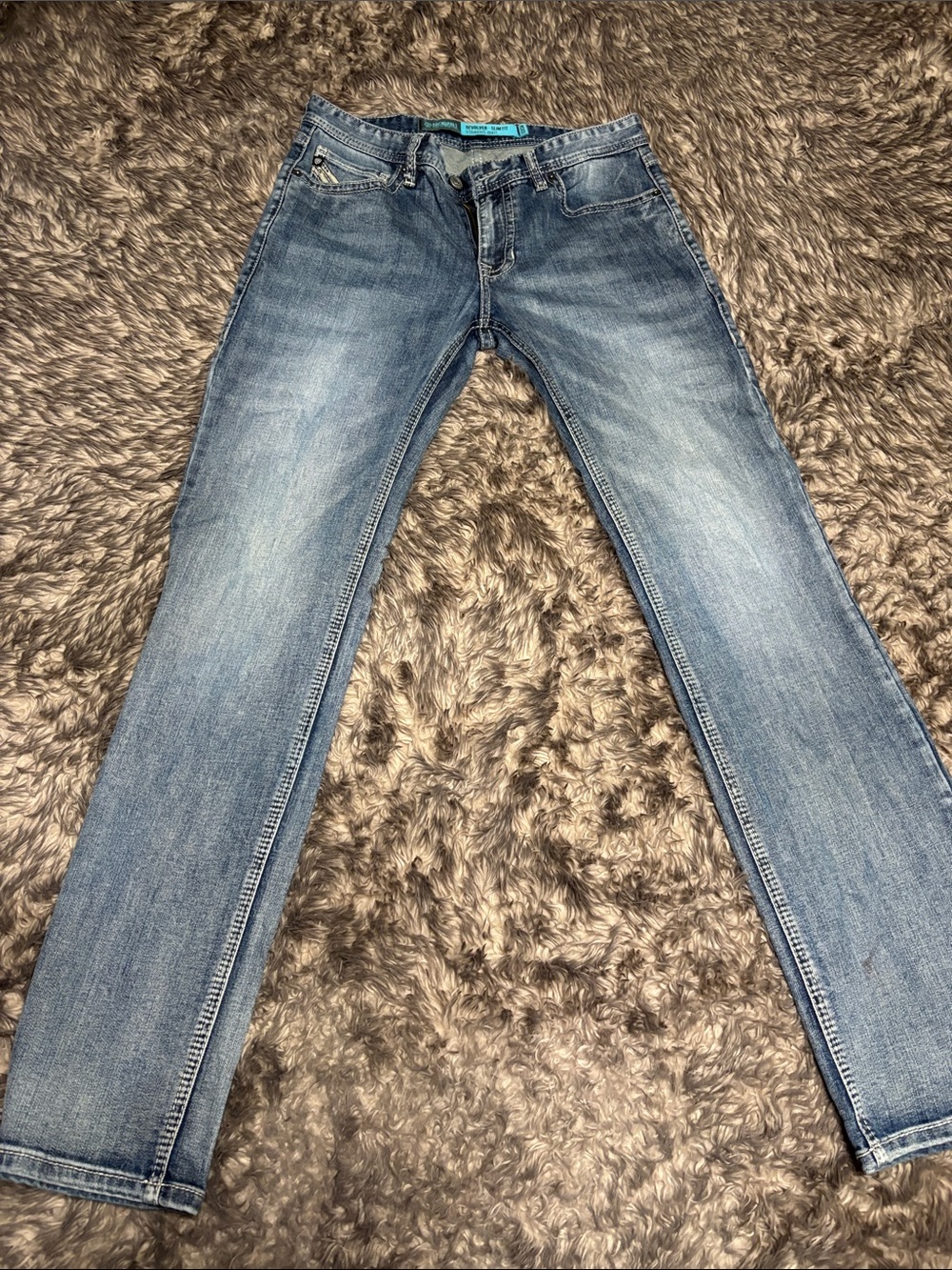 Rock & Roll Cowboy Revolver Slim Straight Boot Jeans 32x34